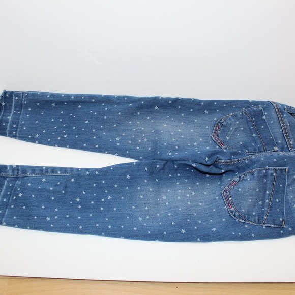 S. OLIVER Girls Jeans Stars Raw Hem Distressed 3-4 - Picture 4 of 5